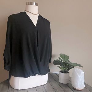 LUSH High-low Button-down Blouse - XL